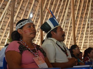 Indígenas acompanharam a realização do júri popular indígena na Raposa Serra do Sol, no Nordeste de Roraima (Foto: Emily Costa/ G1 RR)