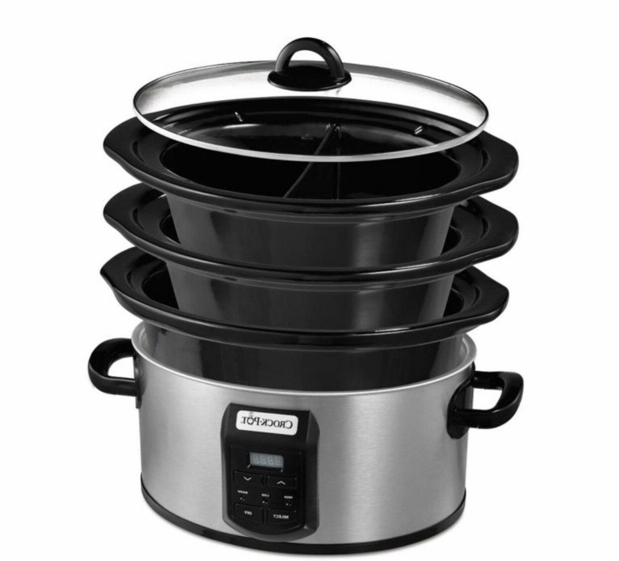 Slow Cooker 3 Crock Pot sizes Digital Programmable 1 25 Slow Cooker 3 Crock Pot sizes Digital Programmable 1 25