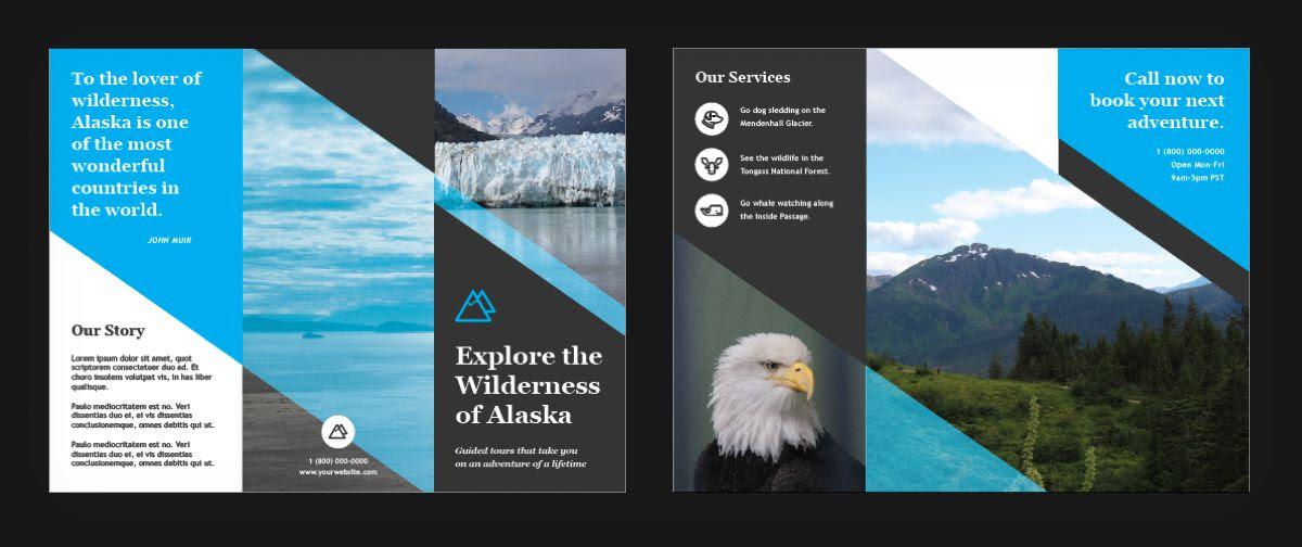 Whip out a beautiful brochure.