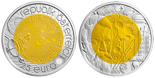 IYA2009 coins of Austria