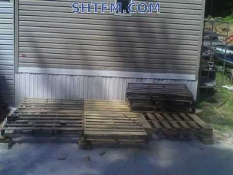 DIY pallet shed with stucco siding part 1 - YouTube