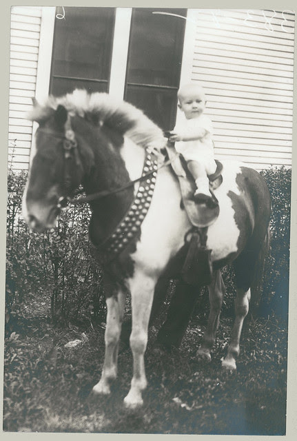 Baby on pony