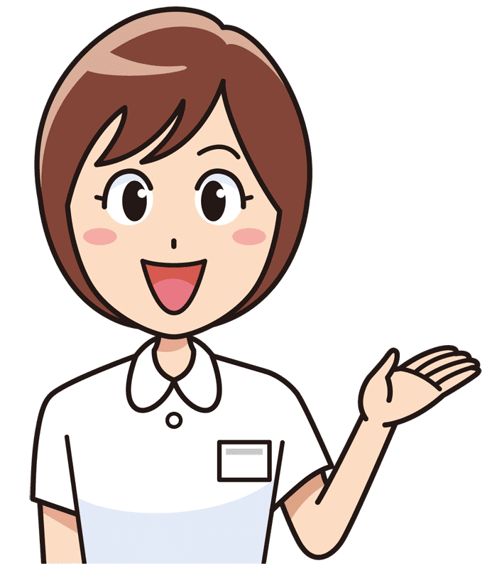 案内する笑顔の女性看護師 無料イラスト素材 イラスト素材図鑑