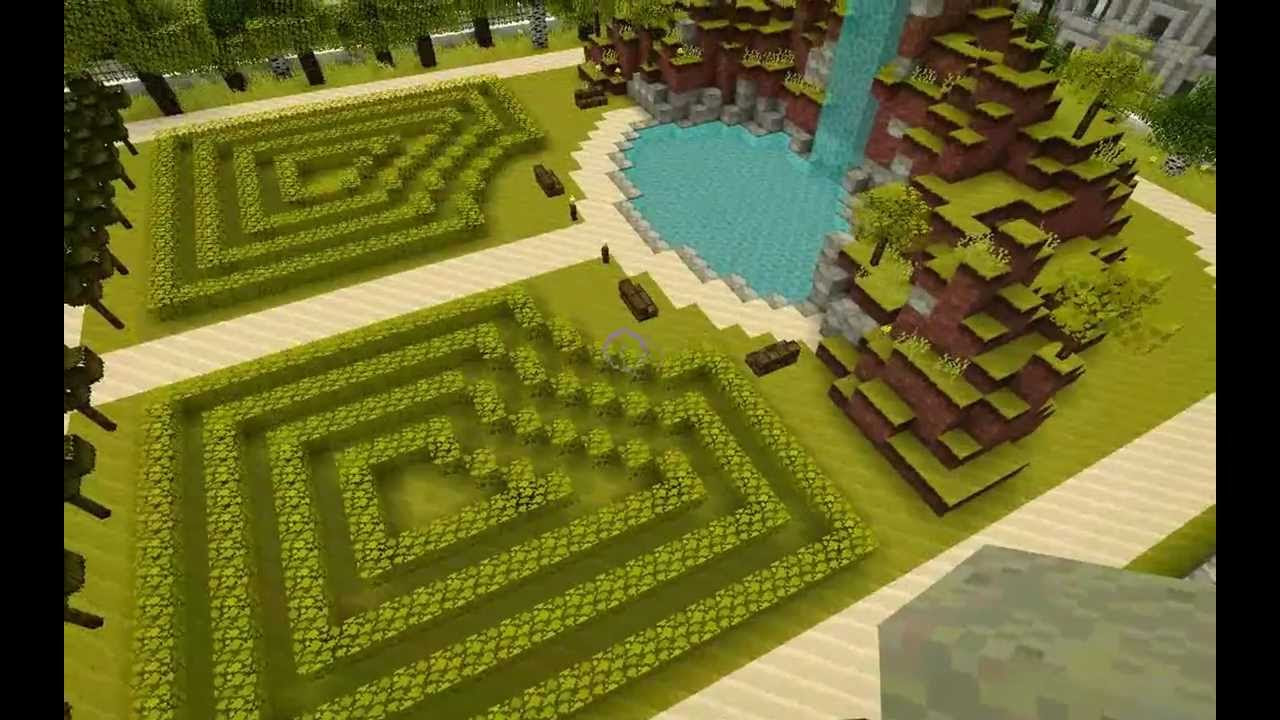 beautiful gardens in minecraft :) - YouTube