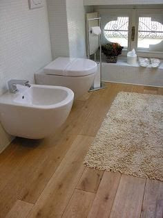 Pavimento bagno rovere