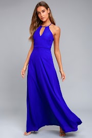 47+ Formal Royal Blue Maxi Dress