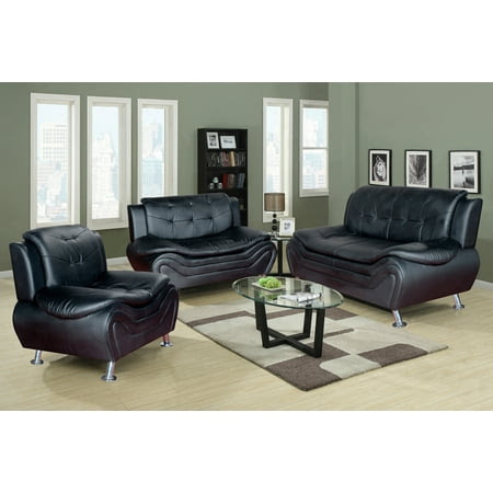 Special Offer Frady 3 pc Black Faux Leather Moder Living Room Sofa set
Before Too Late