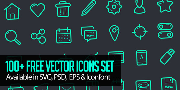 Download Vector Icon Set - 100+ Icons Free Download | Icons | Graphic Design Junction