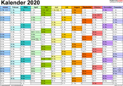 Kalender 2020 Zum Ausdrucken Als Pdf 17 Vorlagen Kostenlos