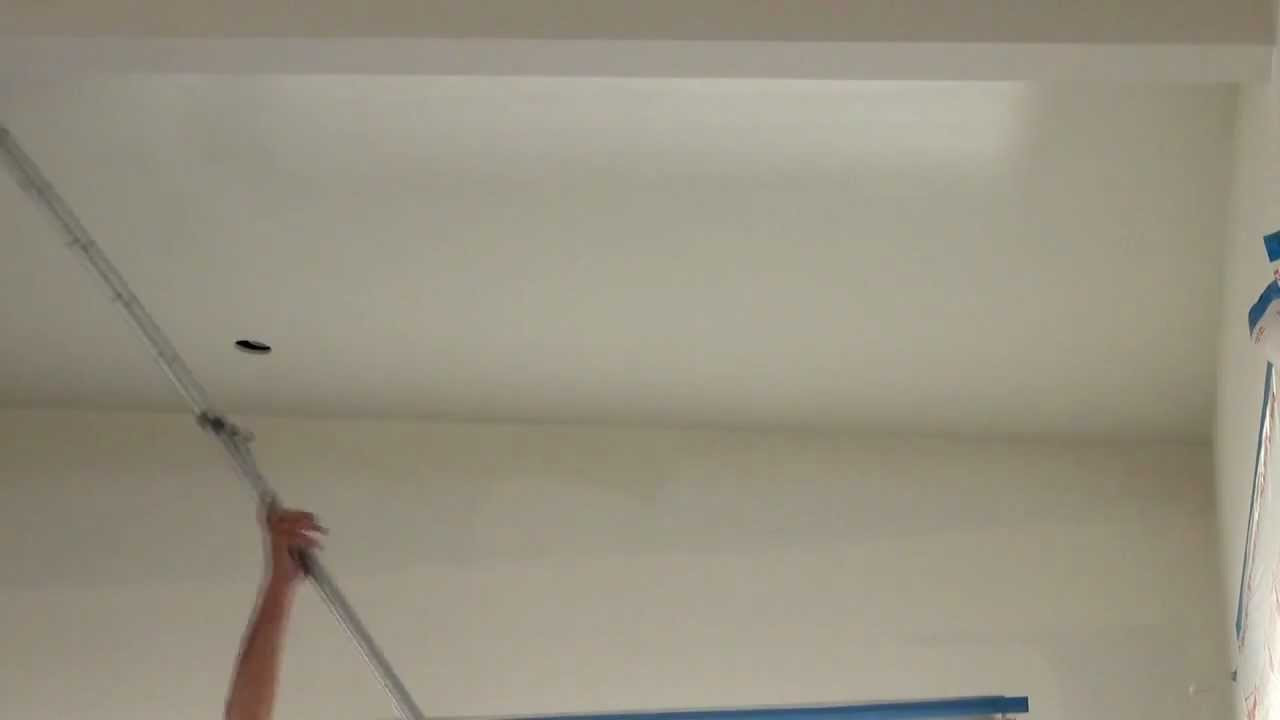 How To Spray Paint A Ceiling Using An Airless Sprayer Then Back Rolling