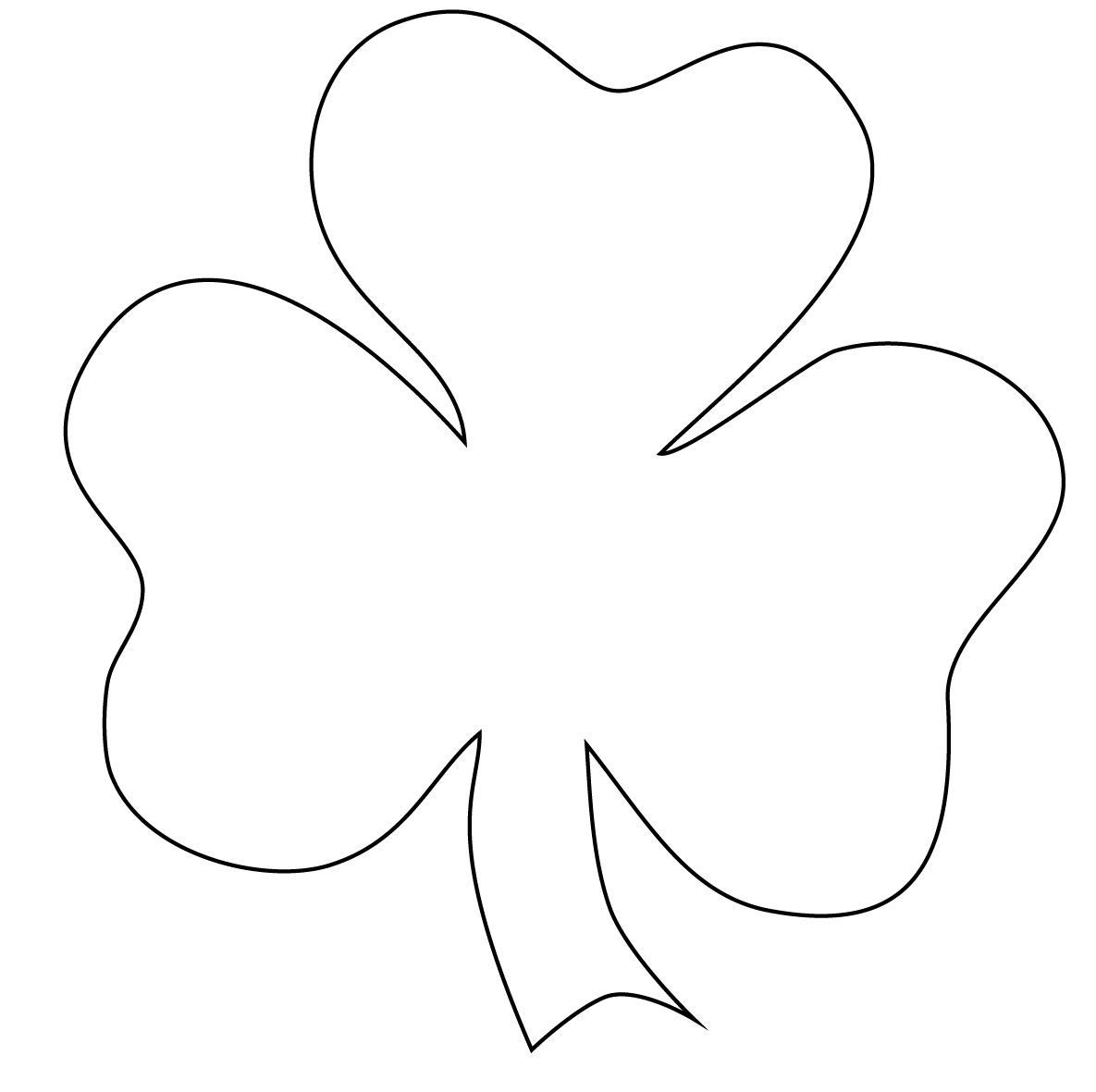 Shamrock Template Outline ClipArt Best