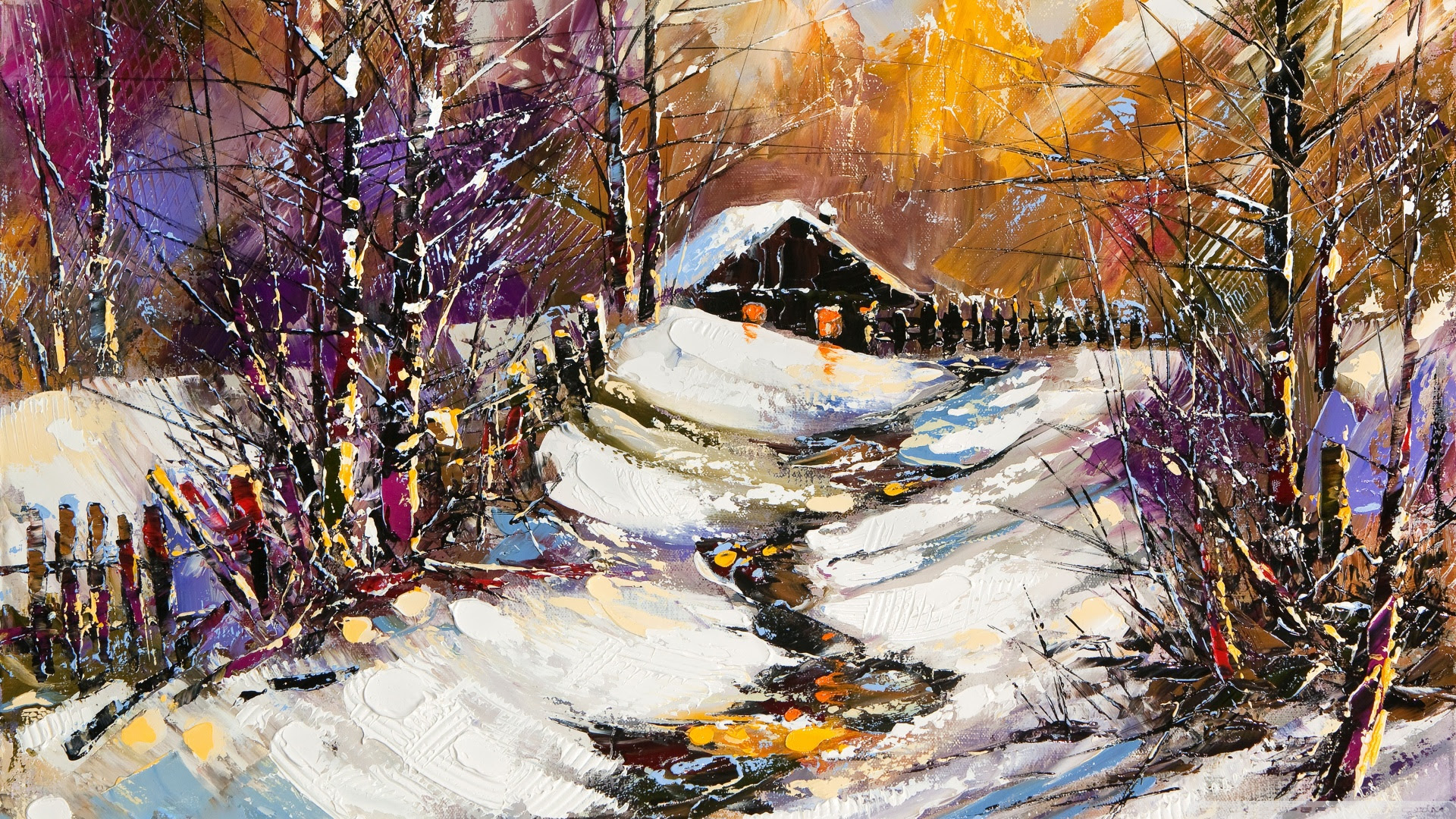 Oil Painting Ultra HD Desktop Background Wallpaper for 4K UHD TV : Tablet :  Smartphone