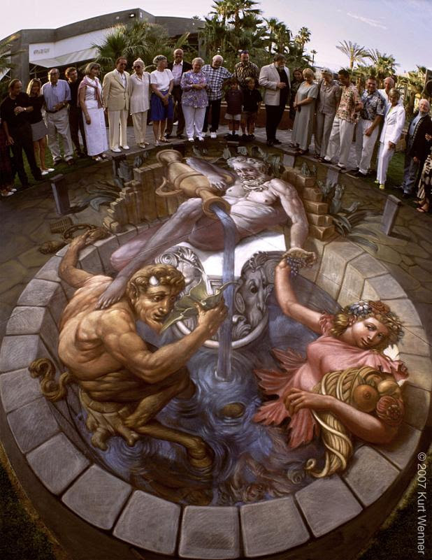 3d illusionistic street art The Inventor and Master of 3D Sidewalk Chalk Art   Kurt Wenner