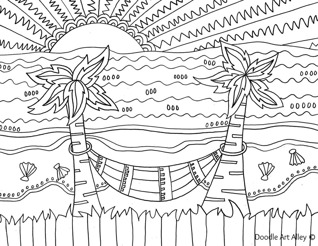 Beach Sunset Coloring Pages at GetColorings.com | Free ...