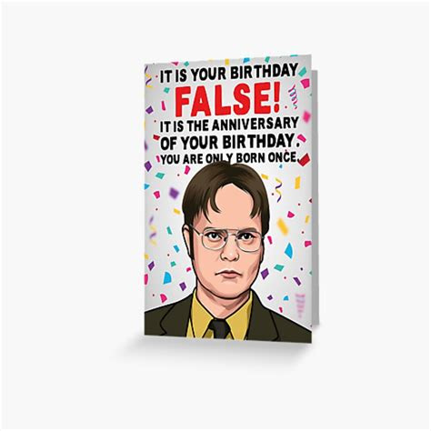 The office michael scott birthday card. the office birthday card dwight schrute birthday card greeting card