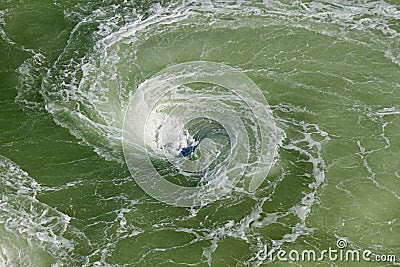 Vortex, Eddy Or Whirlpool With Foam