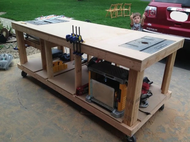 Building A Workbench Top How To Build A Workbench Our  Apps 