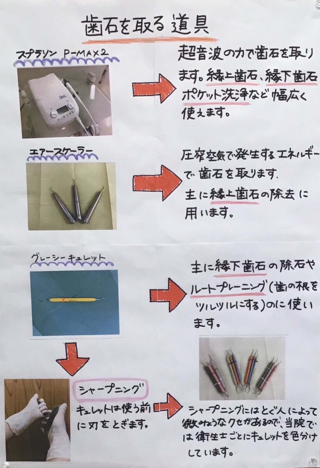 歯石を取る道具 宇佐市の歯科 歯医者なら たきがみ歯科クリニック