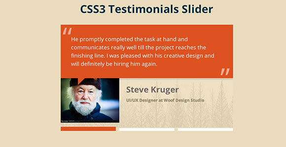 CSS3 Metro testimonial slider