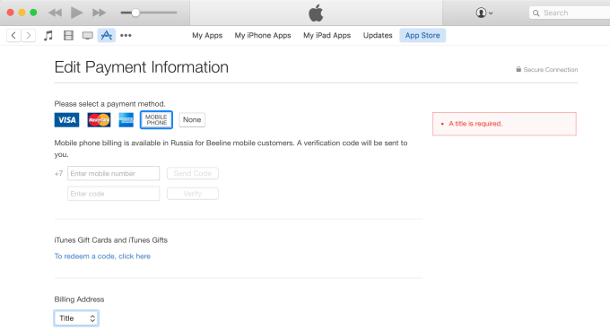 carrier billing itunes russia