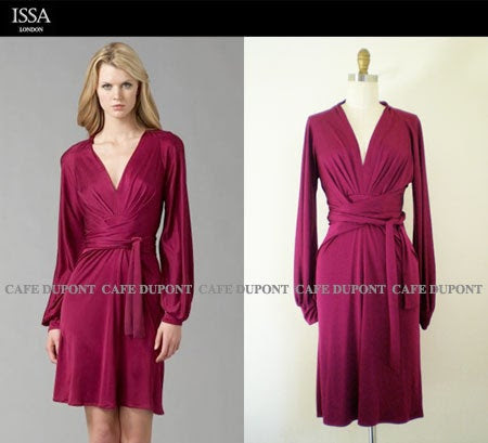 Issa Londonイッサロンドン 美ラインシルクジャージーワンピース Plum Select Shop Cafe Dupont Blog