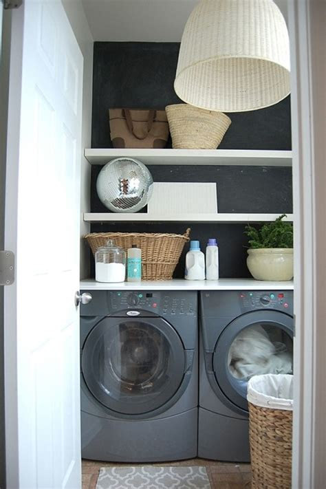 A corner bathroom storage unit or cabinet can work well in smaller bathrooms, and a narrow storage cabinet is equally effective when space is at a premium. small-laundry-room-cabinets | HomeMydesign