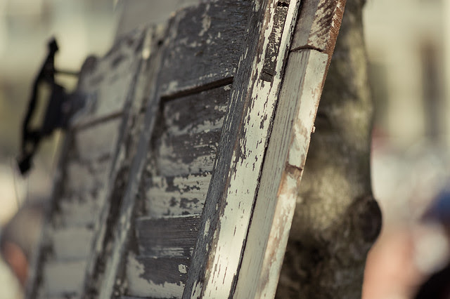 "Here's what's not beautiful about it: from here, you can't see the rust or the cracked paint... "