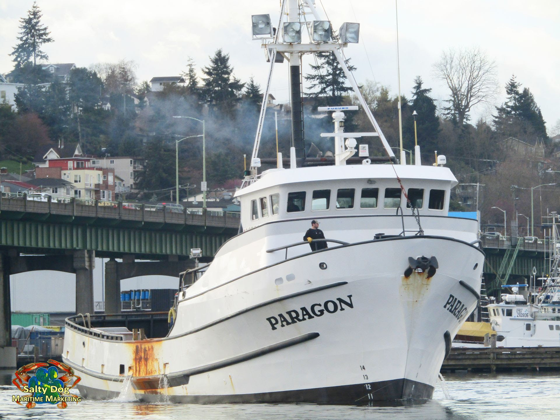 F/V Paragon, AK Bering Sea Crabber, Ship Canal Flip Around ...