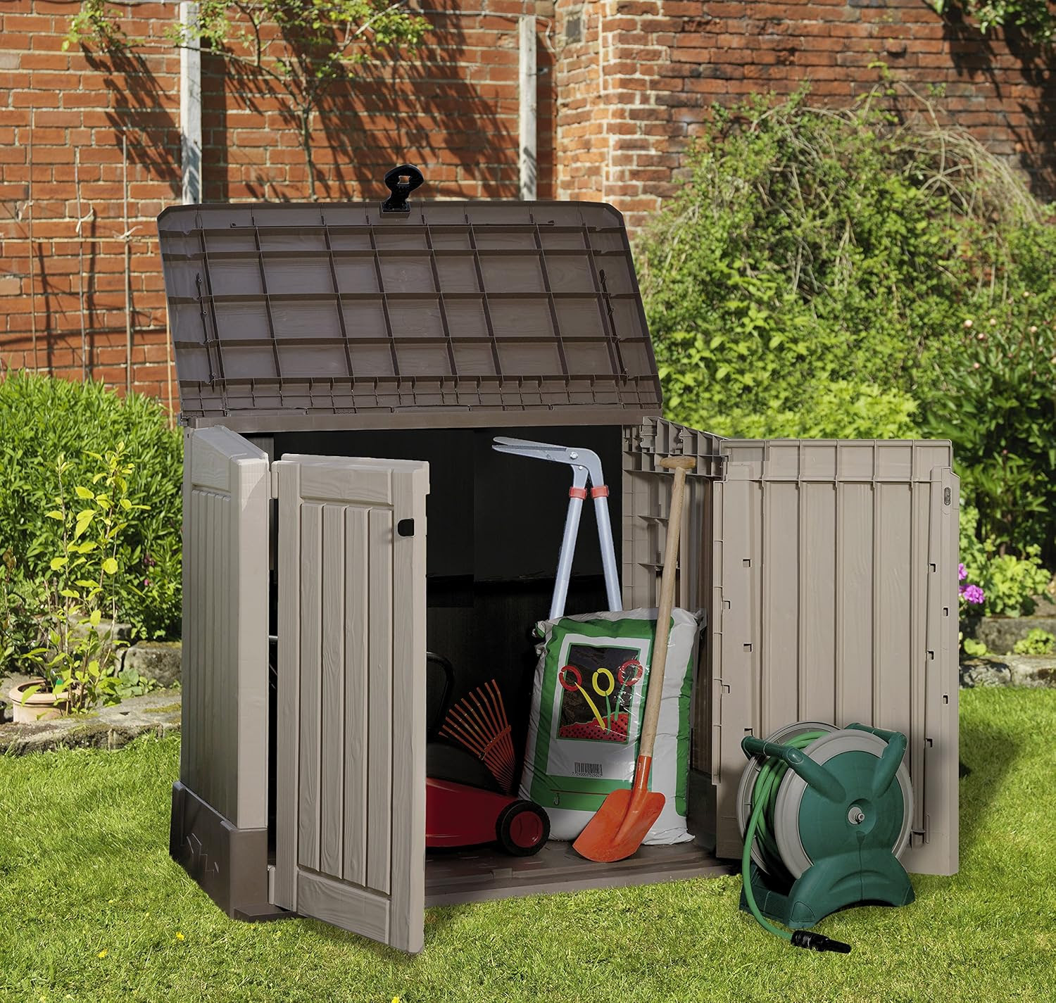 Lockable Garden Storage Shed Keter Plastic MIDI Store IT OUT Fast Free ...