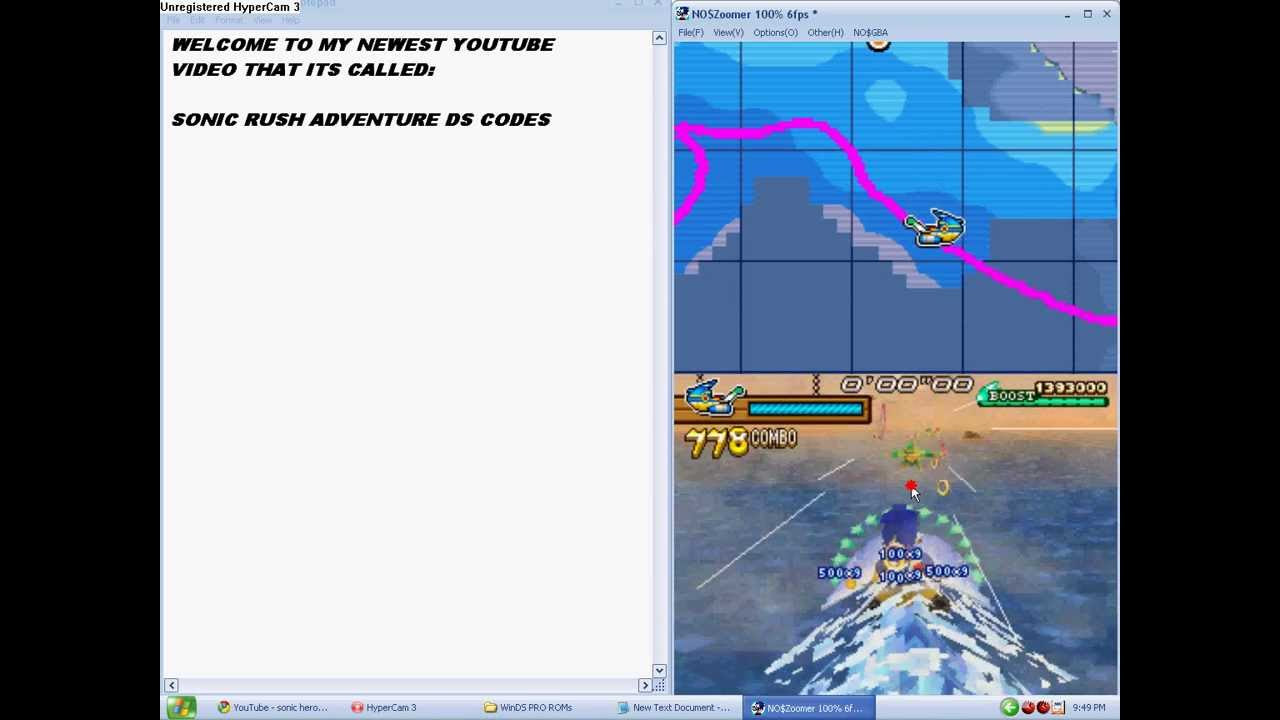 Sonic Rush Ds Cheats