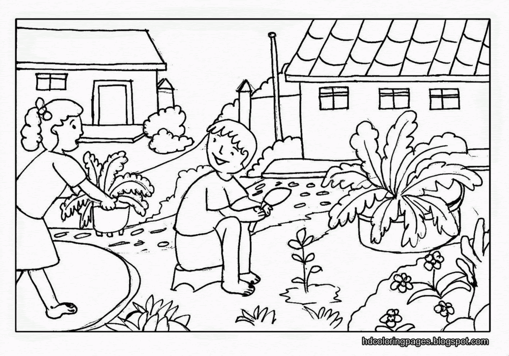 Download Nature Scenes Coloring Pages - Coloring Home