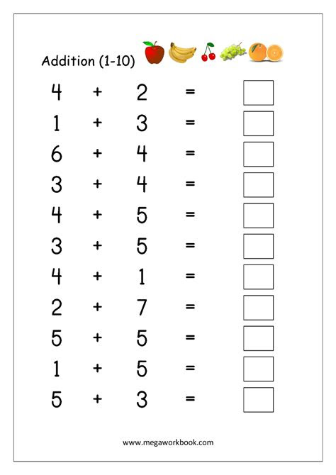  kindergarten addition worksheets free addition worksheets for