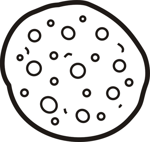 Chocolate Chip Cookie Coloring Page | Free download on ...