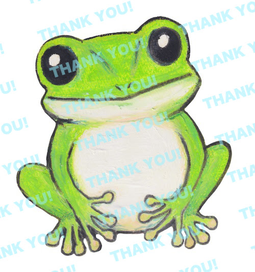 カエルのイラスト描かせていただきました Fukunofuku