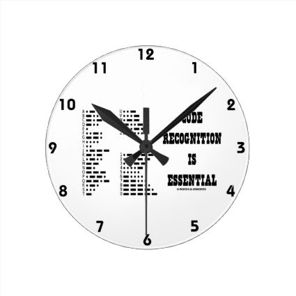 Code Recognition Is Essential (Morse Code) Round Wall Clocks