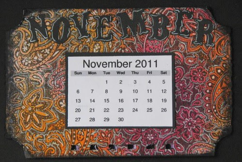 Ranger Tech Calendar - November - White Pigment Pen 007