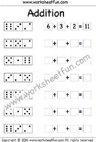  addition adding 3 numbers free printable worksheets 1st grade