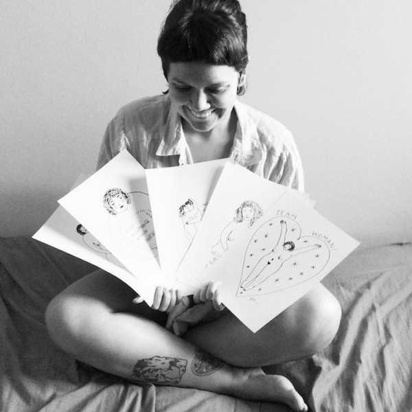 The 23-year-old artist uses her talents to show and celebrate women's bodies, bodily functions, and sexuality.