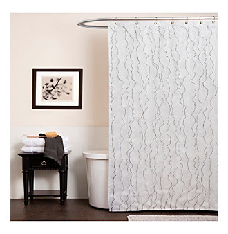 Product: Lush Decor Romana White Shower Curtain