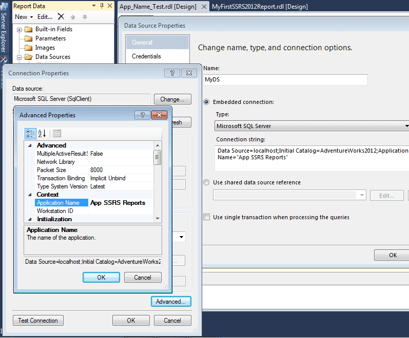 Open SSDT, and create a new report project