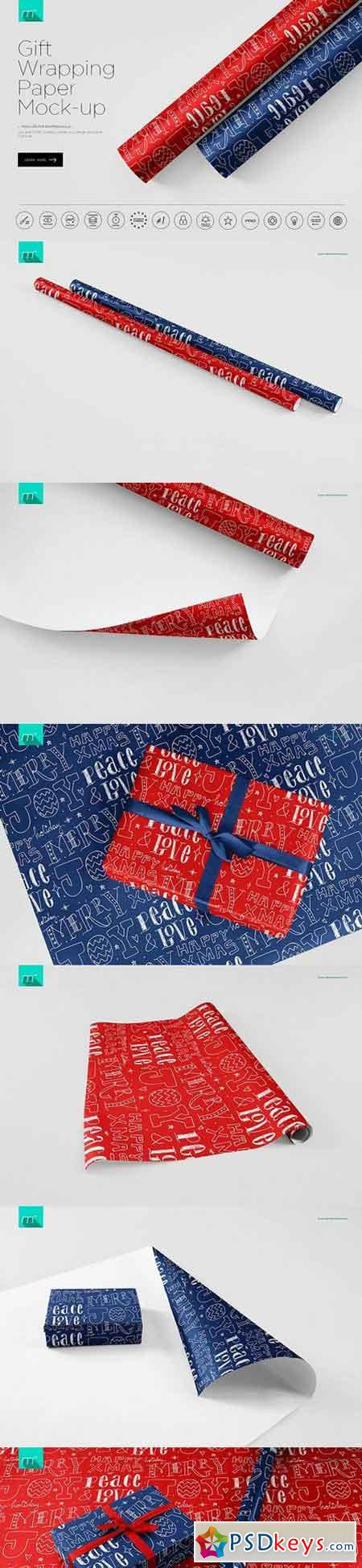 Download Gift Wrapping Paper Mock-up 1100717 » Free Download Photoshop Vector Stock image Via Torrent ...