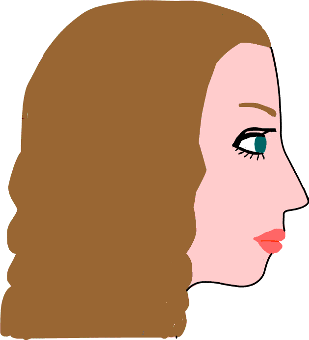 女性 横顔 イラスト 無料