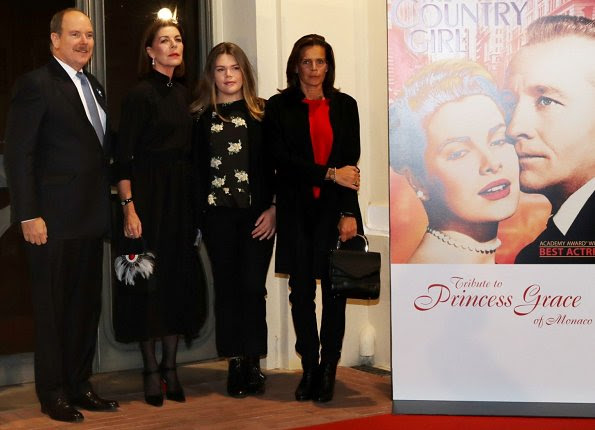 Princess Stephanie and her daughter Camille Gottlieb at The Country Girl. Princess Caroline wore Prada silk dress