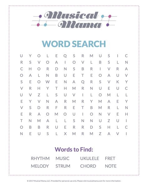  free printable music word searches free printable