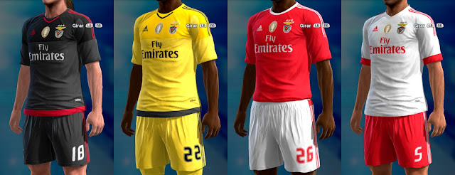 PES 2013 SL Benfica Kits Season 2015-2016