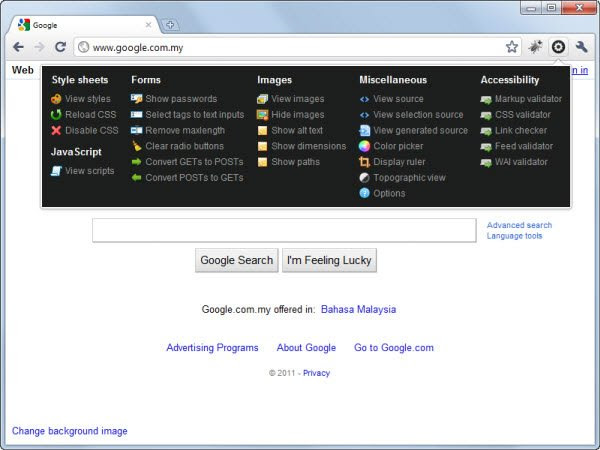 inputs form disable all for 20 Developers Extensions NARGA  Web Handy Chrome
