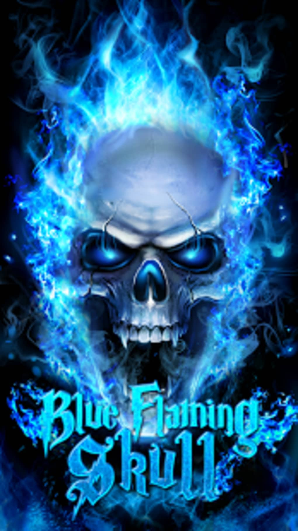 Blue Fire Skull Live Wallpaper for Android Download