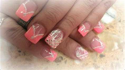 color  tips  french tips acrylic nails youtube