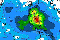 ดาวเทียมนาซาชี้สุราษฎร์ปริมาณน้ำฝนสูง 34 นิ้ว!!