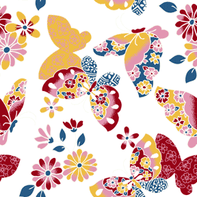 和風揚羽蝶 花 No 100 和柄アゲハの壁紙用イラスト 条件付フリー素材集 スマホなど携帯電話対応